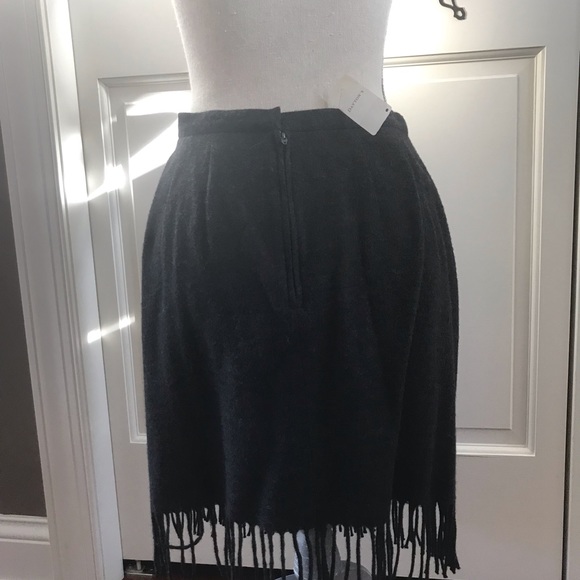 Vintage Anne Klein II Wool Fringe Skirt - Picture 2 of 3